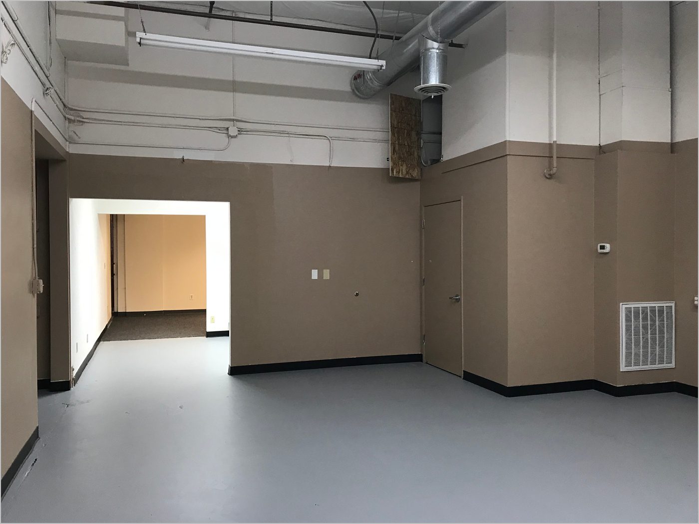 open warehouse space for a floral design studio