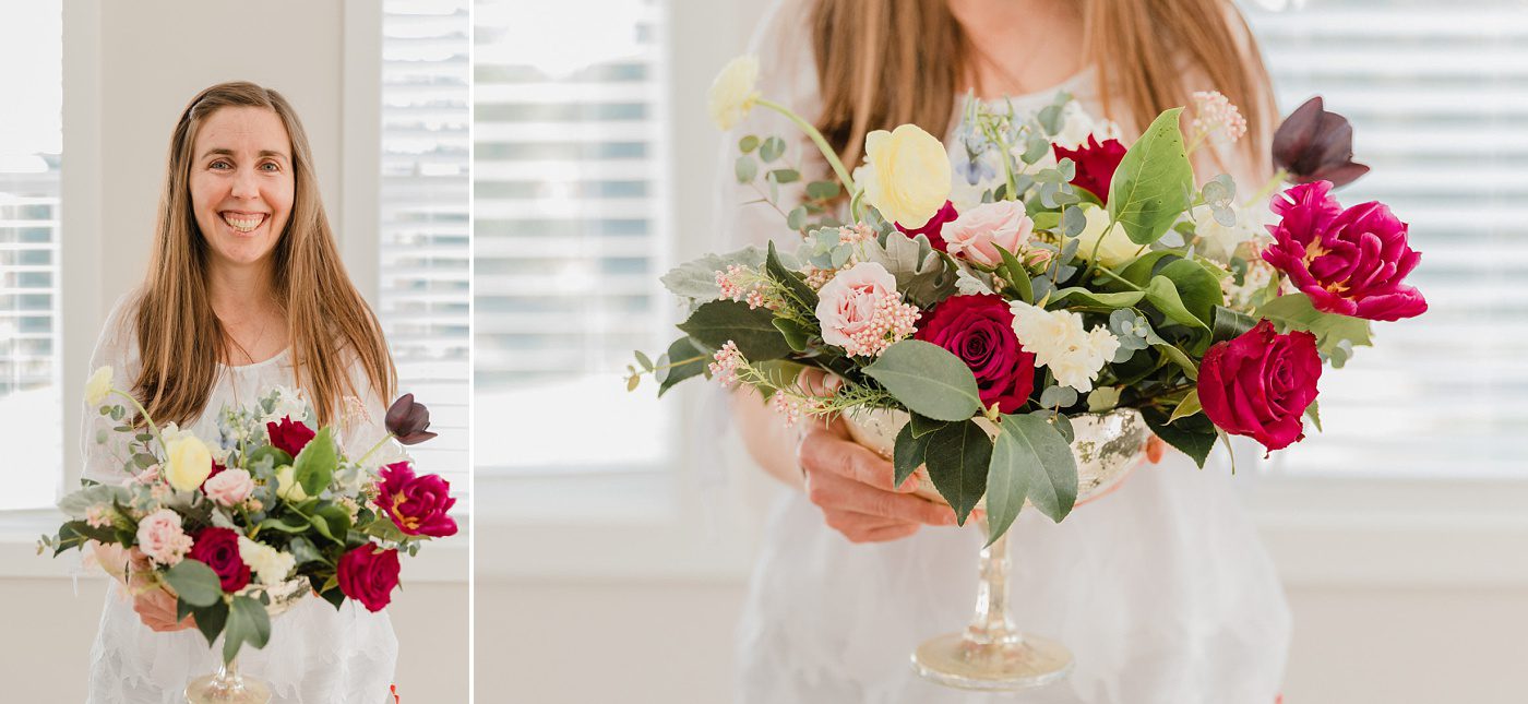 colorful floral centerpiece