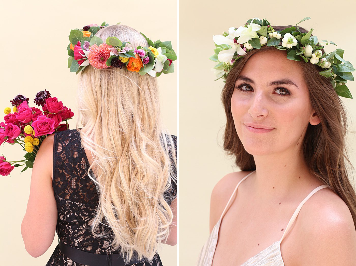 colorful flower crowns