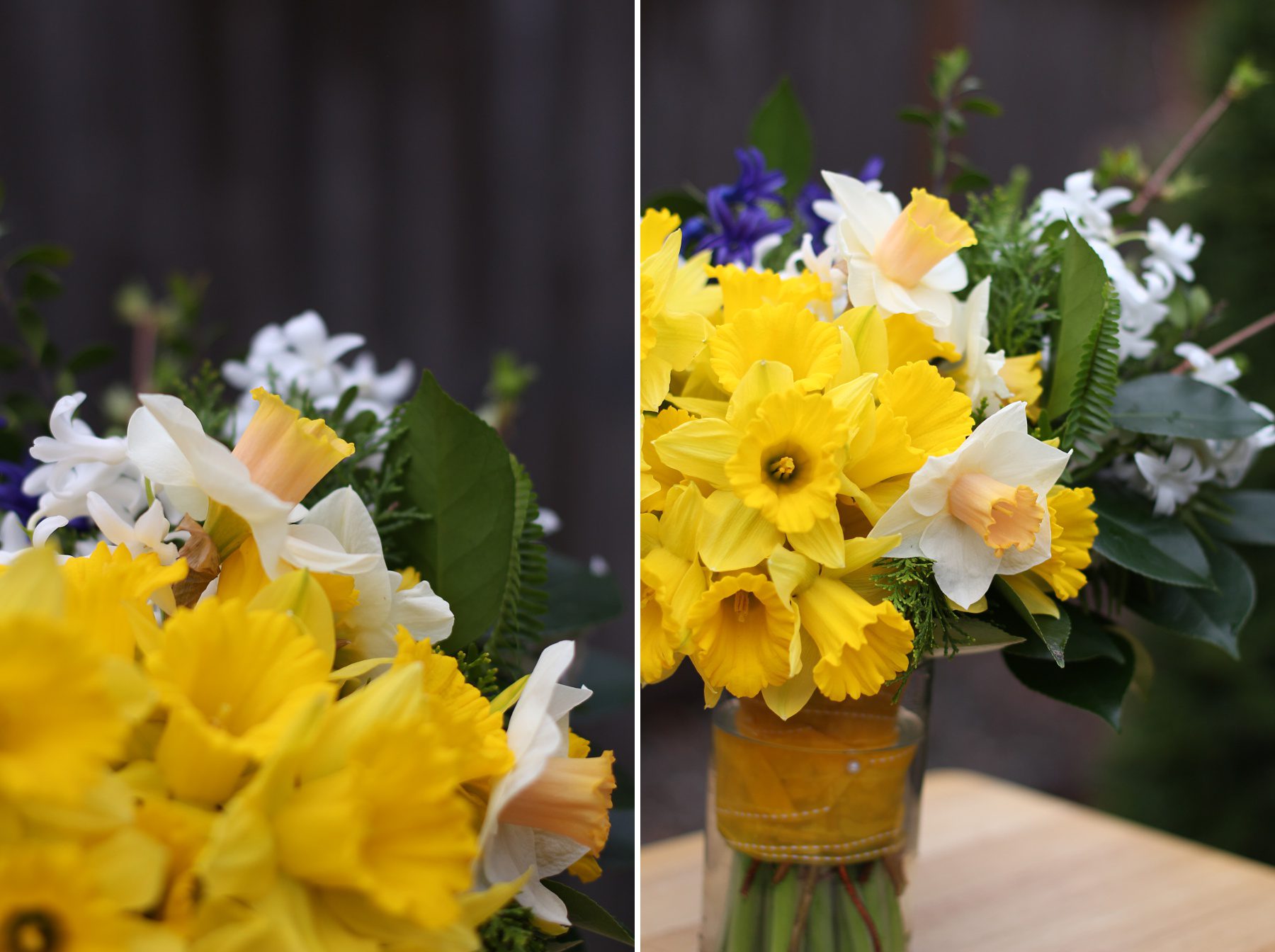 yellow daffodils in a bouquet