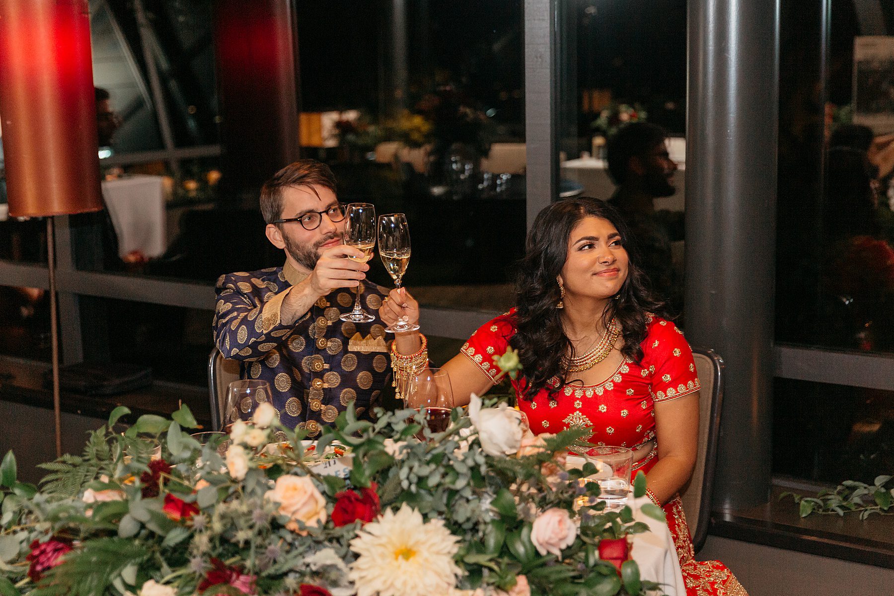 indian wedding toast at Canlis restaurant